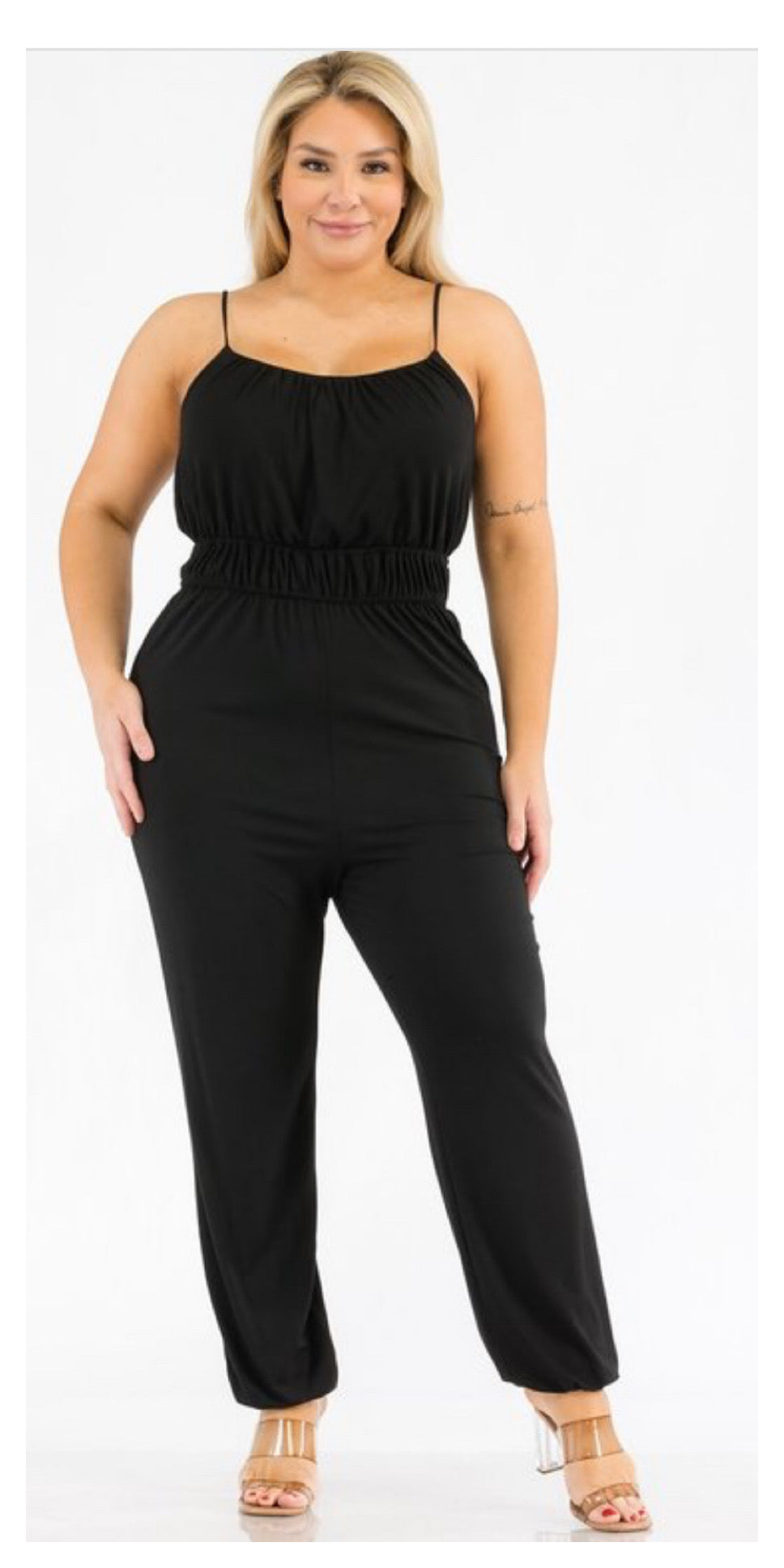 Rayon Span Jumpsuit Plus Size