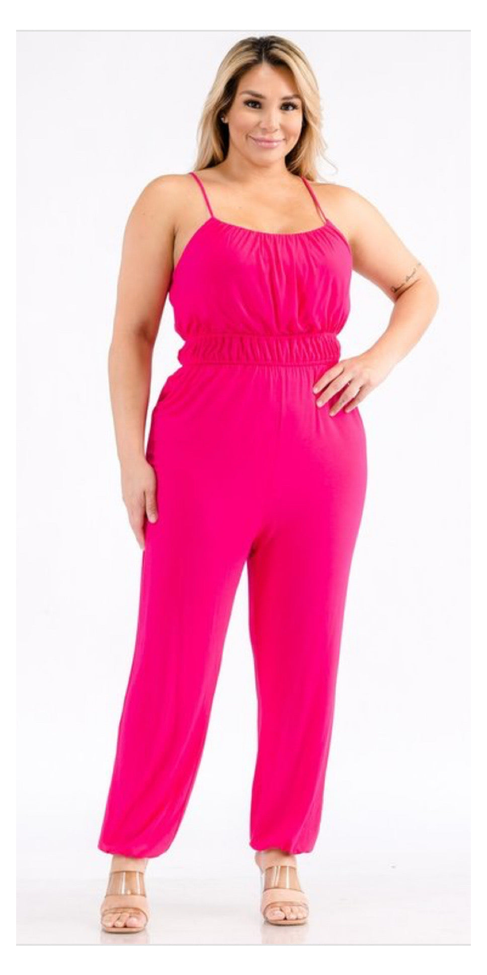 Rayon Span Jumpsuit Plus Size