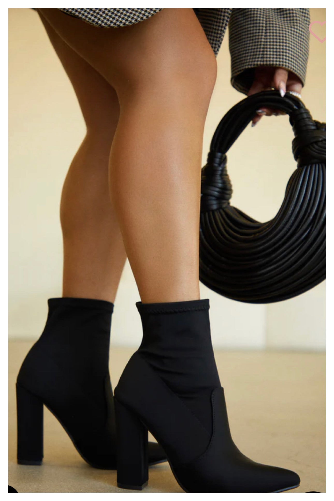 Black Block Heel Botties