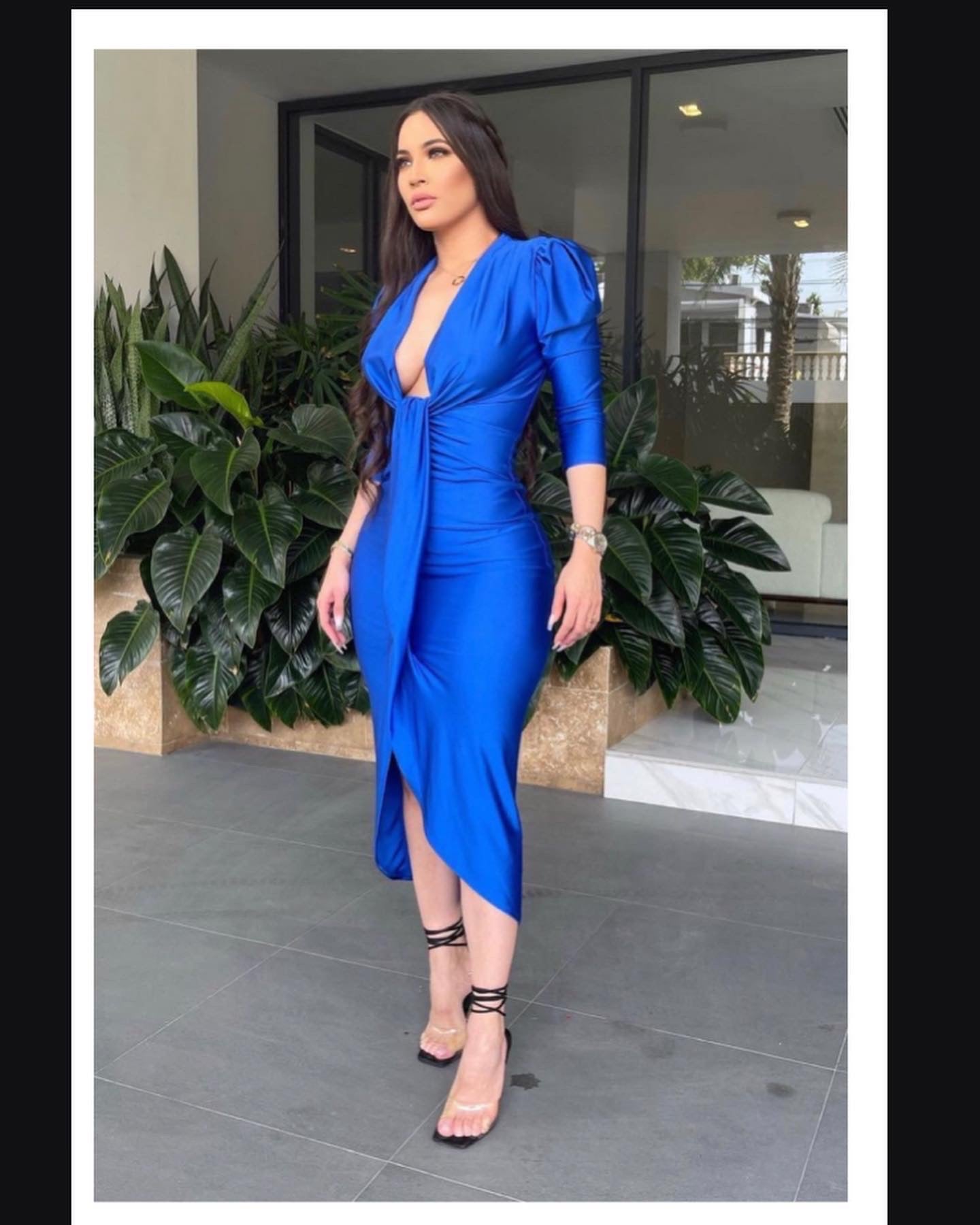 Open Front Long Dress