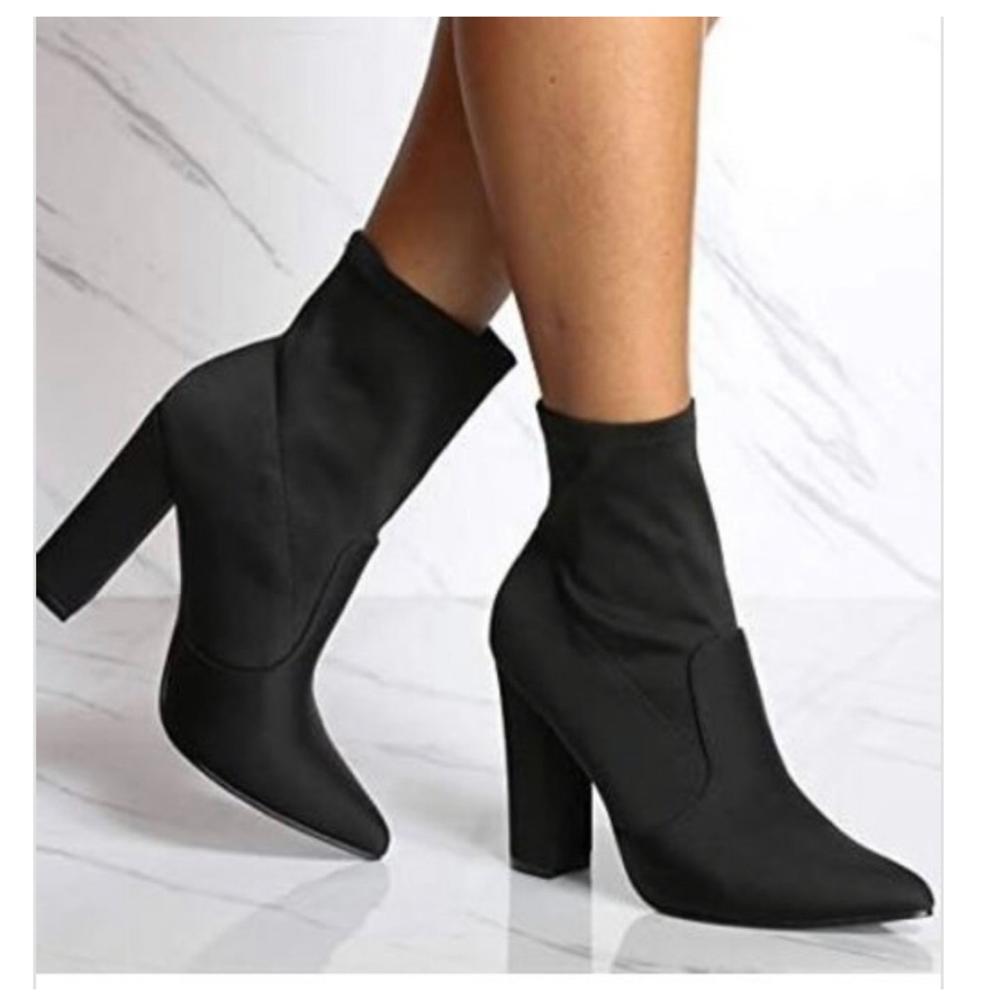 Black Block Heel Botties