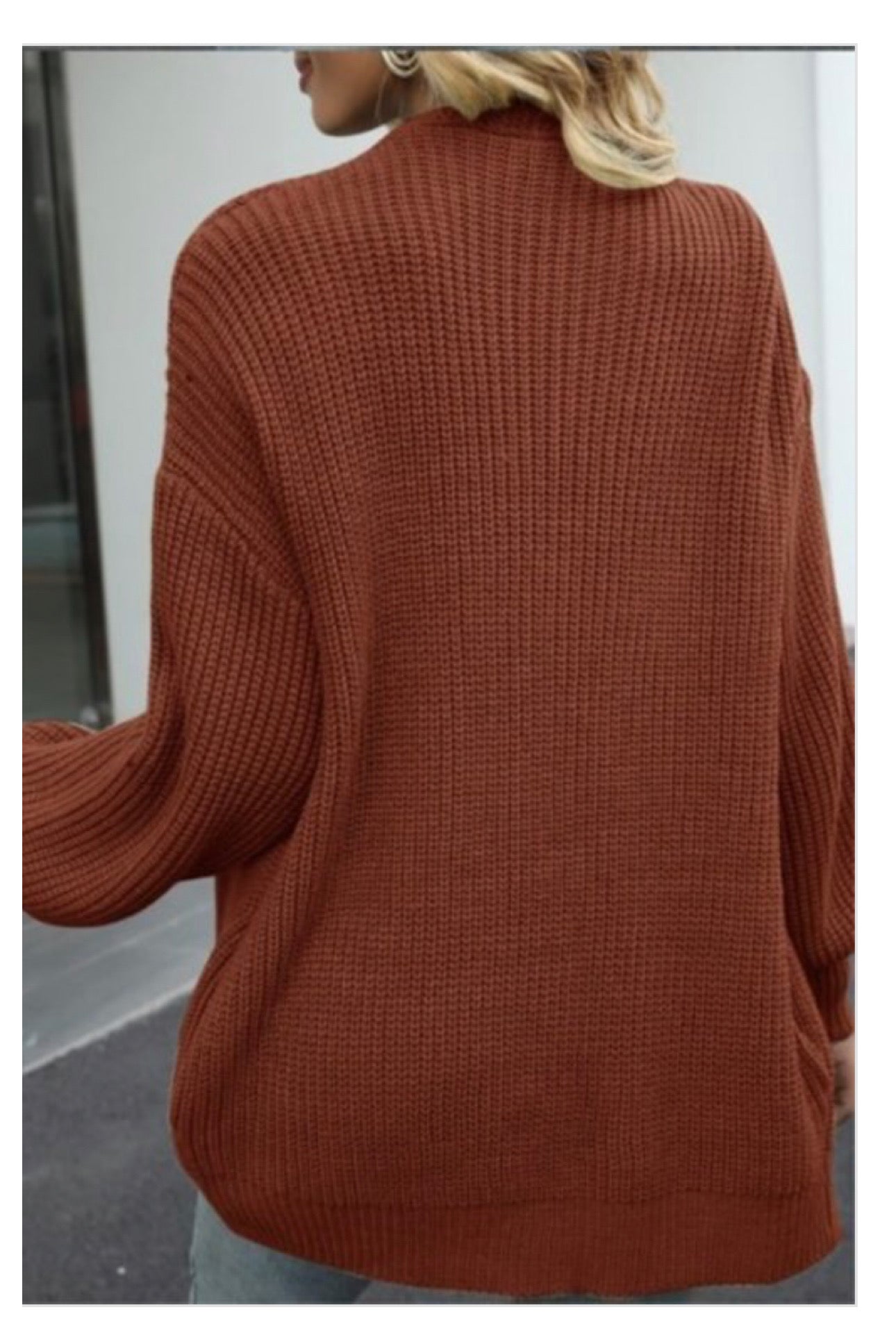 Rust Casual Cardigan