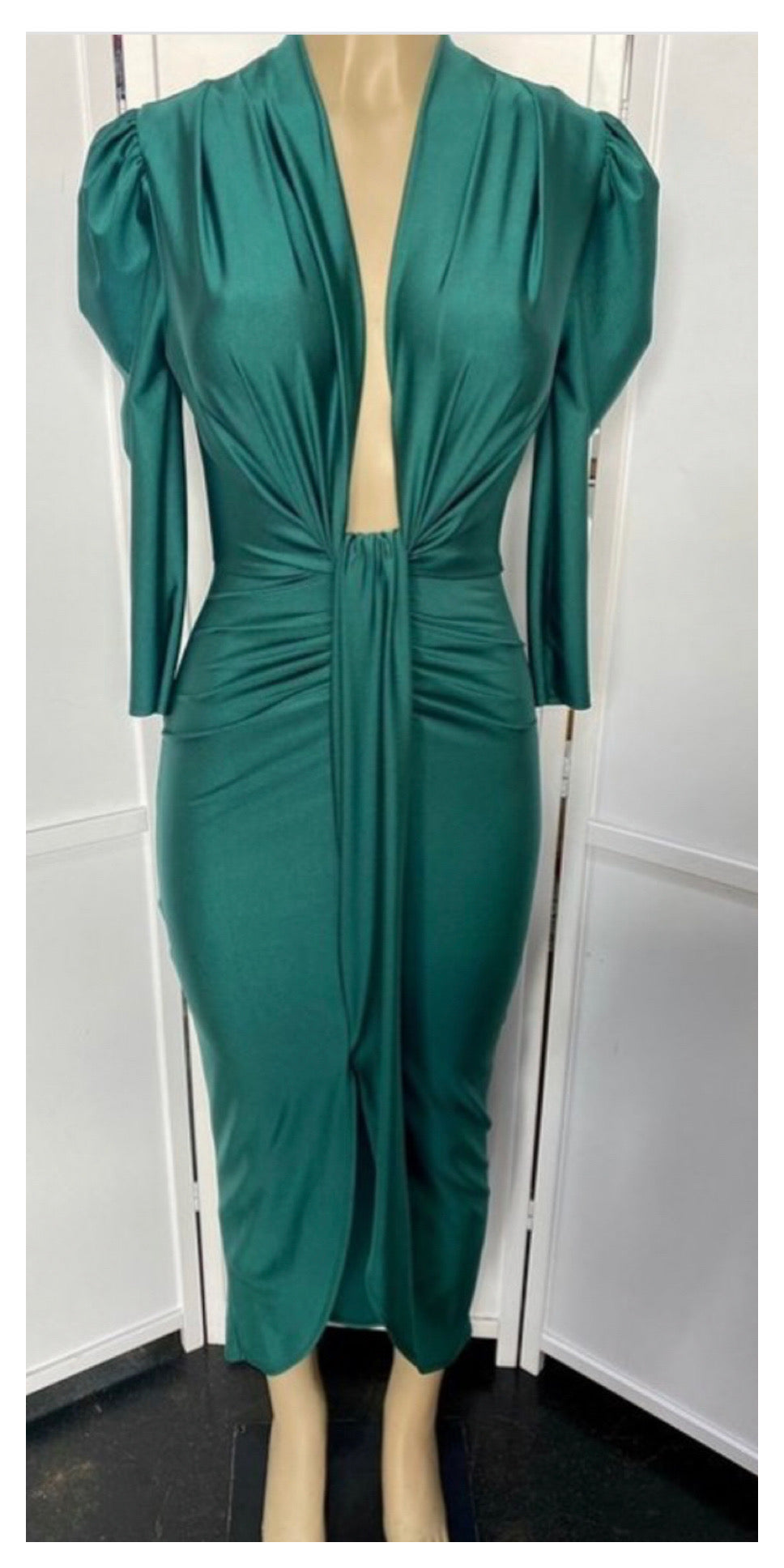 Open Front Long Dress