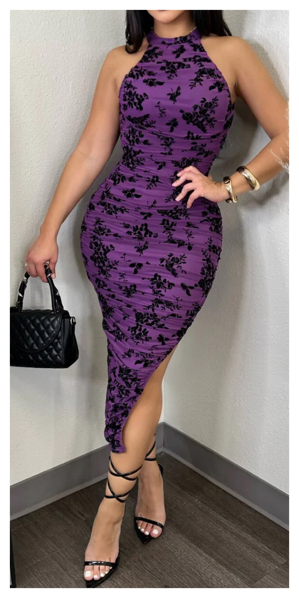 Adlemi Purple Midi Dress